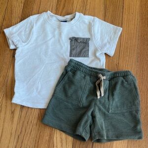 Old Navy Cream and Green Set